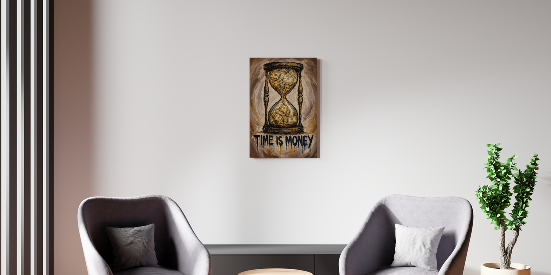 Time Is Money, Hourglass - Acrylic Poster
