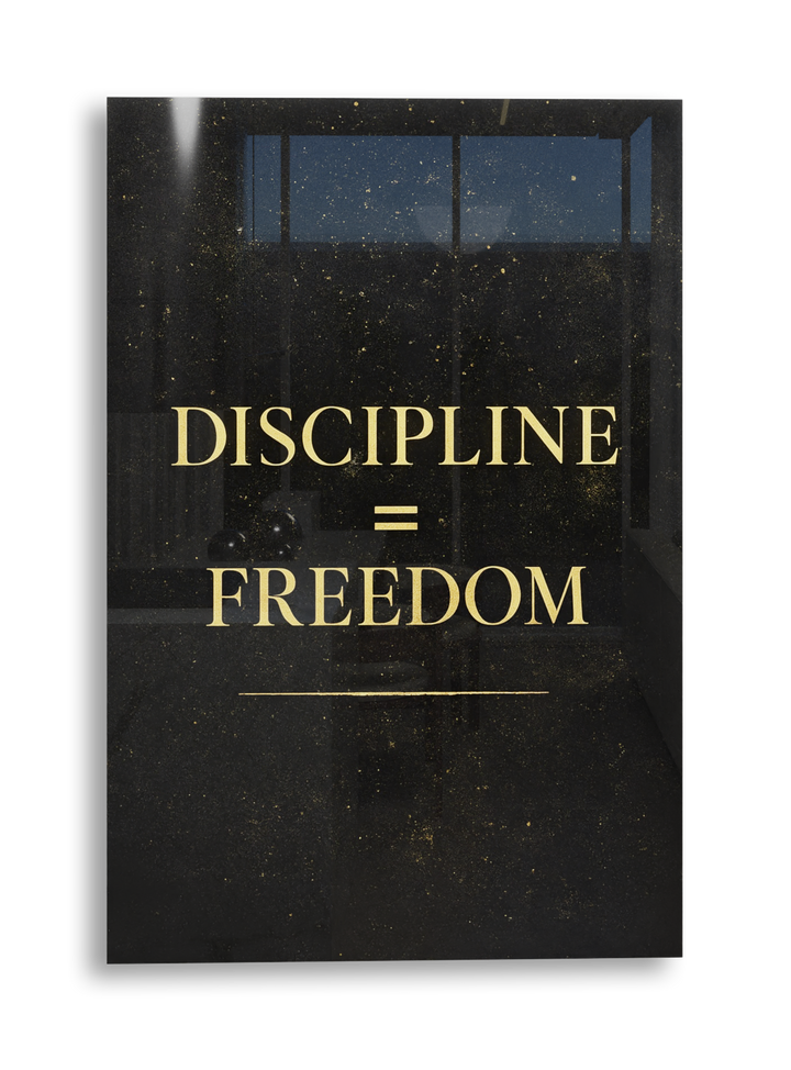 Discipline = Freedom - Acryglass Poster
