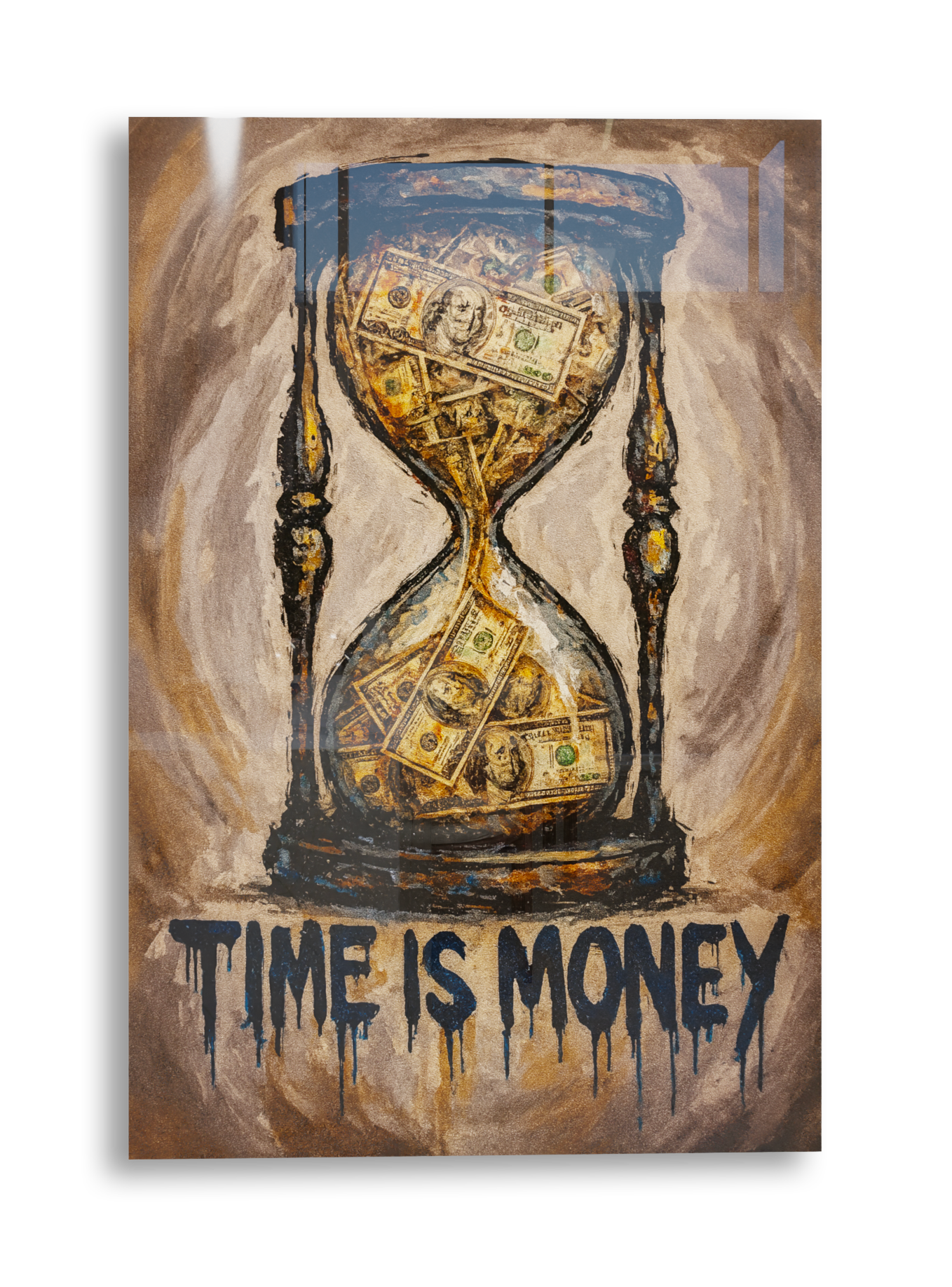 Time Is Money, Hourglass - Acrylic Poster
