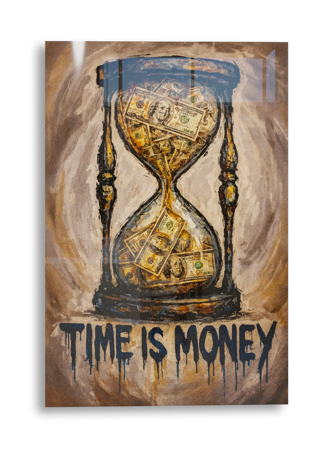Time Is Money, Hourglass - Acrylic Poster
