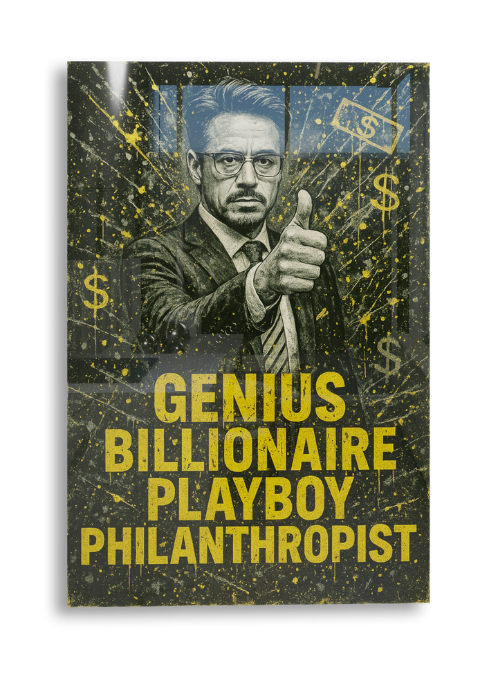 Genius Billionaire - Acryglass Poster